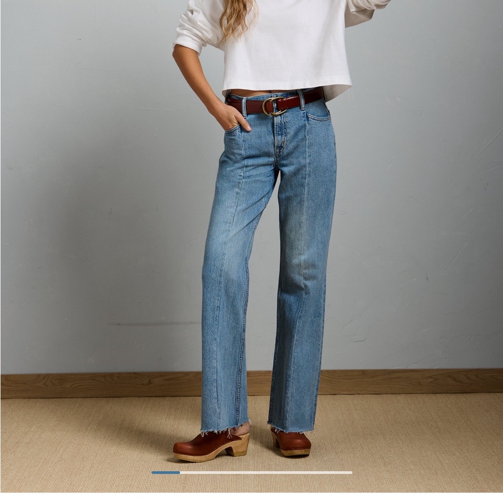 AE 77 Vintage Flare Medium Blue High-Rise Flare Jeans - Picture 13 of 16